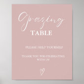 Modernes Minimalistisches Hochzeitsweidezeichen Poster (Vorne)