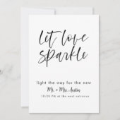 modernes minimalistisches Hochzeitszeichen Einladung (Vorderseite)