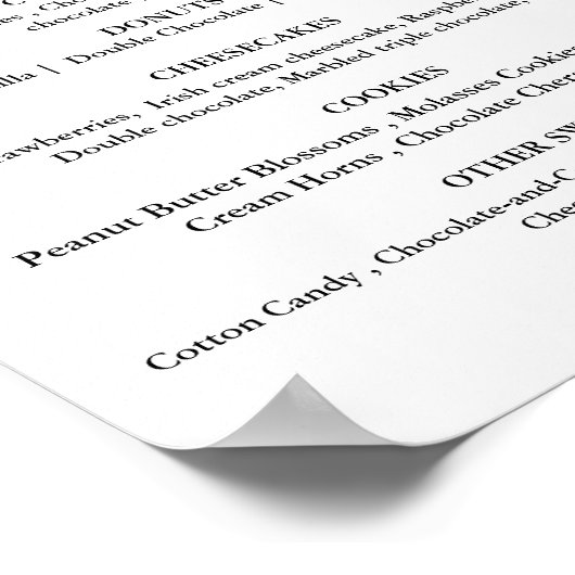 Modernes Minimalistisches Hochzeitszeichen für Süß Poster (Ecke)