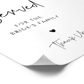 Modernes Minimalistisches Hochzeitszeichen Poster (Ecke)