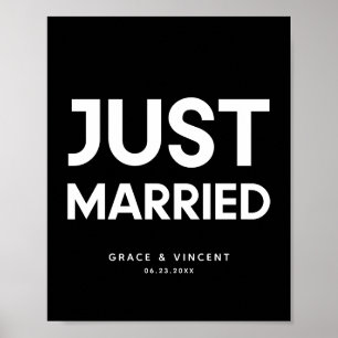 Modernes minimalistisches Hochzeitszeichen Poster