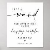 modernes minimalistisches Hochzeitszeichen Poster (Vorne)