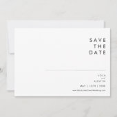 Modernes Minimalistisches Horizontal Save the Date (Vorderseite)