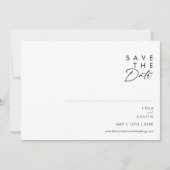 Modernes Minimalistisches Horizontal Save the Date (Vorderseite)