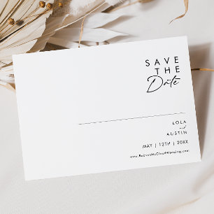 Modernes Minimalistisches Horizontal Save the Date