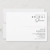 Modernes Minimalistisches horizontales Brautparty Einladung (Vorderseite)