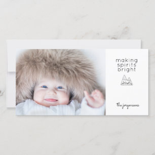 Modernes Minimalistisches Hyge Weihnachtsfest Foto Feiertagskarte
