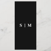 Modernes Minimalistisches I spy Hochzeitsspiel Sha Menükarte (Rückseite)