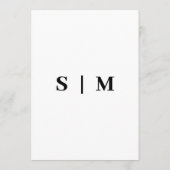 Modernes Minimalistisches I spy Hochzeitsspiel Sha Programm (Rückseite)