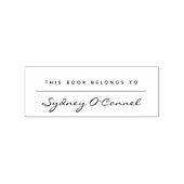 Modernes Minimalistisches Individuelle Name-Biblio Gummistempel (Prägung)