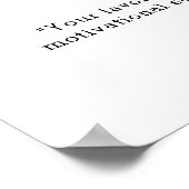 Modernes Minimalistisches individuelles Angebotspo Poster (Ecke)