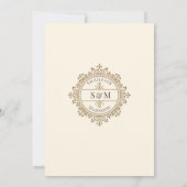 Modernes Minimalistisches Ivory-Syndrom Einladung (Rückseite)