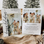 Modernes Minimalistisches Jahr der Überprüfung Feiertagskarte<br><div class="desc">Feiern Sie die Saison mit einer "Modern Happy Holidays Year In Review" Urlaubskarte. Dieses stilvolle Design besticht durch eine gepflegte und zeitgenössische Gestaltung, die Ihre Lieblings-Fotos mit einer herzlichen Zusammenfassung der einprägsamen Momente Ihres Jahres unterstreicht. Die moderne Typografie und die elegante Ästhetik schaffen ein elegantes Aussehen, das perfekt dazu geeignet...</div>