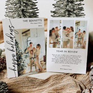 Modernes Minimalistisches Jahr der Überprüfung Feiertagskarte