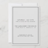 Modernes Minimalistisches JEDES Meilenstein Erwach Einladung (Rückseite)