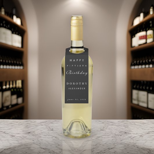 Modernes Minimalistisches JEDES Meilenstein Erwach Flaschenanhänger