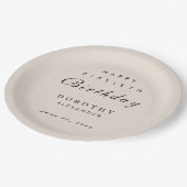 Modernes Minimalistisches JEDES Meilenstein Erwach Pappteller (Schrägansicht)