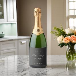 Modernes Minimalistisches JEDES Meilenstein Erwach Schaumweinetikett