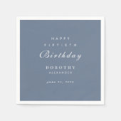 Modernes Minimalistisches JEDES Meilenstein Erwach Serviette (Vorderseite)