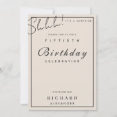 Modernes Minimalistisches JEDES Meilenstein Überra Einladung (Vorderseite)