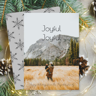 Modernes Minimalistisches Joyful Joyful Holiday Fo Feiertagskarte