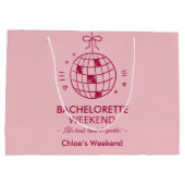 Modernes Minimalistisches Junggesellinnen-Wochenen Große Geschenktüte (Rückseite)