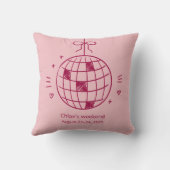 Modernes Minimalistisches Junggesellinnen-Wochenen Kissen (Rückseite)