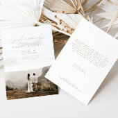 Modernes Minimalistisches Just Married Foto Hochze Ankündigung