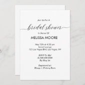 Modernes Minimalistisches Kalligrafie-Brautparty Einladung (Vorne/Hinten)