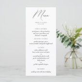 Modernes Minimalistisches Kalligrafie-Menü Menükarte (Stehend Vorderseite)