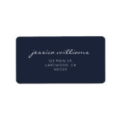 Modernes Minimalistisches Kalligrafie-Rücksendesie Adressaufkleber (Vorne)