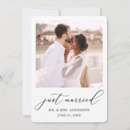 Modernes Minimalistisches kalligrafisches Hochzeit Ankündigung