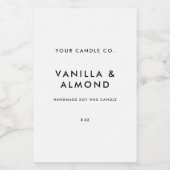 Modernes Minimalistisches Kerzensiegel Lebensmitteletikett (Einzelnes Label)