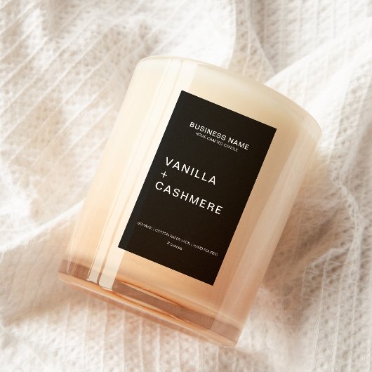 Modernes Minimalistisches Kerzensiegel Lebensmitteletikett