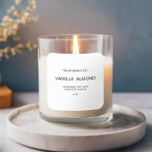 Modernes Minimalistisches Kerzensiegel Quadratischer Aufkleber