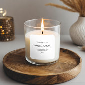 Modernes Minimalistisches Kerzensiegel Quadratischer Aufkleber