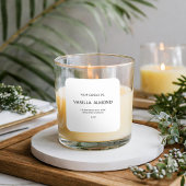 Modernes Minimalistisches Kerzensiegel Quadratischer Aufkleber