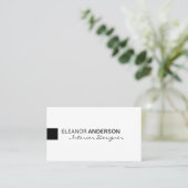 Modernes Minimalistisches klassisches elegantes Visitenkarte (Stehend Vorderseite)
