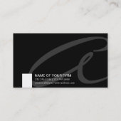 Modernes Minimalistisches klassisches elegantes Visitenkarte (Rückseite)