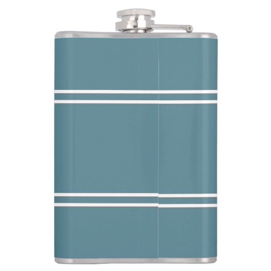 Modernes Minimalistisches klassisches Mit Monogram Flachmann (Rückseite)