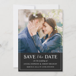 Modernes Minimalistisches klassisches Schwarzes Fo Save The Date