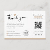 Modernes Minimalistisches Kleinunternehmen dank QR Dankeskarte (Vorderseite)