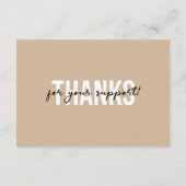 Modernes Minimalistisches Kleinunternehmen dank QR Dankeskarte (Rückseite)