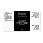 modernes minimalistisches Kosmetiklabel - schwarz- (Vorne)