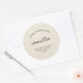 Modernes Minimalistisches, kundenspezifisches Etik Runder Aufkleber (Umschlag)