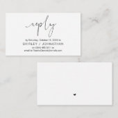 Modernes Minimalistisches Lässiges, Schwarzes, Hoc Begleitkarte (Vorne/Hinten)