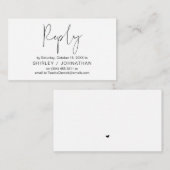 Modernes Minimalistisches Lässiges, Schwarzes, Hoc Begleitkarte (Vorne/Hinten)