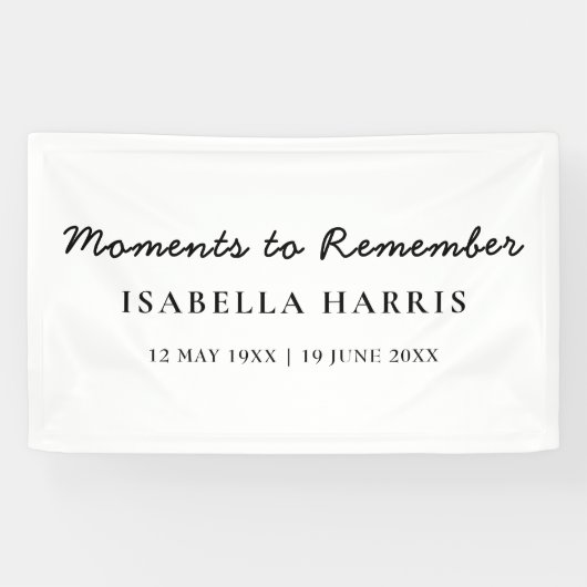 Modernes minimalistisches Lebensfeier-Banner Banner (Horizontal)