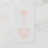 Modernes Minimalistisches Leichtgrau-Orange Visitenkarte (Vorderseite)