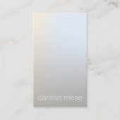 Modernes Minimalistisches Leuchtsilber Beruflich Visitenkarte (Vorderseite)